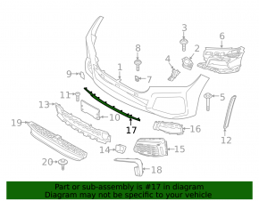 Front bumper central molding for BMW 7 G11 G12 20-22 M type