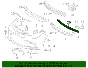 Lower front bumper reinforcement for Toyota Corolla 20-23
