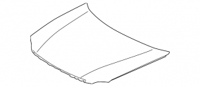 Naked hood of a Toyota Avalon 2010