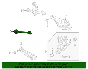 Rear left trailing arm Nissan Murano 15-24