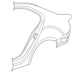 Rear fender deflection left VW Jetta 11-18 USA