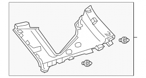 Rear pillar trim left Toyota Prius V 12-17 gray, scratch
