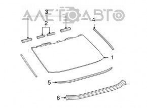 Rear glass Lexus LS460 LS600h 07-12