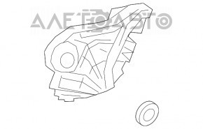 Rear right door lock Toyota Highlander 20- with cables