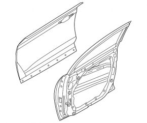 Door bare front left Hyundai Tucson 16-21