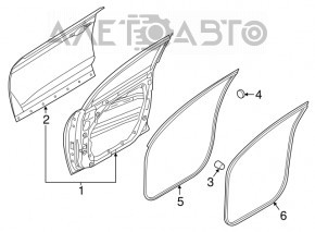 Door bare front left Hyundai Tucson 16-21