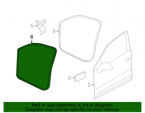Door seal front left VW Touareg 11-17