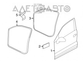 Door seal front left VW Touareg 11-17