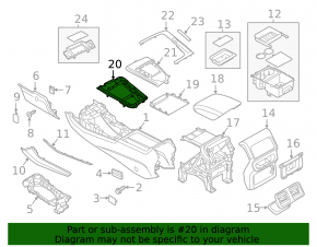 Audi Q5 80A 18-20 Center Console Trim Bracket
