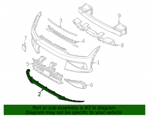 Front lip for the Kia EV6 2020-2024 GT, GT-Line