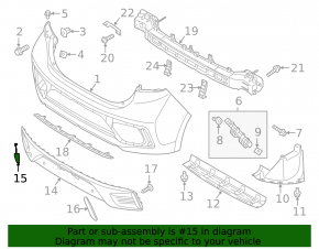 Hyundai Ioniq 17-22 Rear Bumper Tow Hook Cap