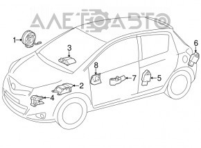 Airbag sensor side left Toyota Camry v50 12-14 usa