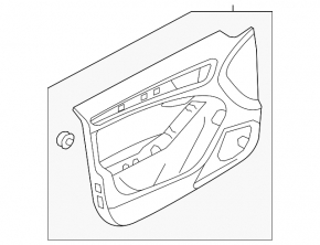 Door trim card front left Audi Q5 8R 09-17 black, Premium Plus, Bang and Olufsen