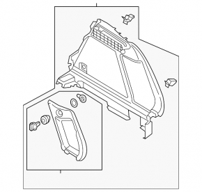 Arch trim right Audi Q3 8U 15-18 black
