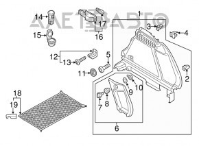 Arch trim right Audi Q3 8U 15-18 black