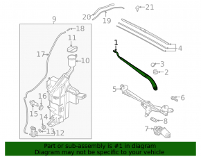 Left wiper arm for Kia K5 21-26