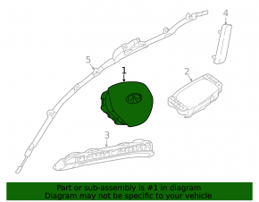 Airbag in the steering wheel driver's Infiniti QX30 17- rusty pyropatron