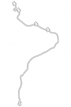 Mercedes GLS-class X166 13-19 heated windshield washer nozzle chain