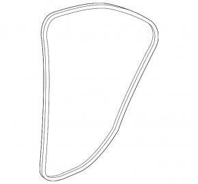 Door seal rear left Mercedes C-class W205 15-21 black