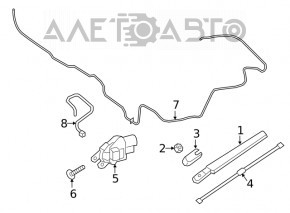 Rear wiper linkage with motor Ford Explorer 20-