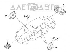 Lincoln MKX 16 rear left door speaker