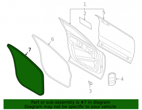 Door seal front right Ford Bronco Sport 21-25