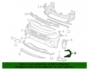 Front bumper air duct right Volkswagen ID.4 21-23