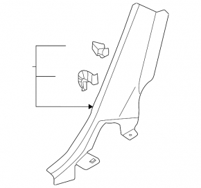 Rear left door sill trim VW Taos 22-25 black