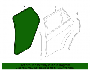 Rear left door seal BMW X5 F15 14-18