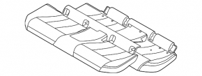 Rear row of seats 2nd row BMW i4 22-26 black leather