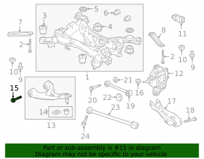 Lower control arm for rear right spring, Acura MDX 14-20