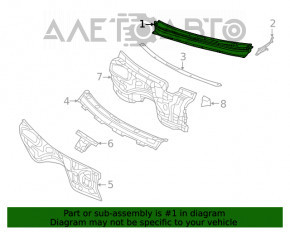 Windscreen wiper grille plastic Jeep Grand Cherokee WK2 17-21