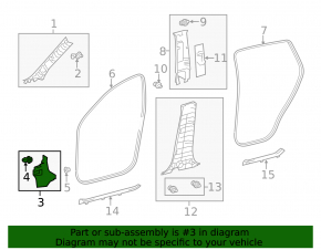 Front pillar trim left lower Toyota Rav4 19- black