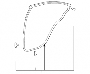 Rear right door seal for Lexus ES350 07-12