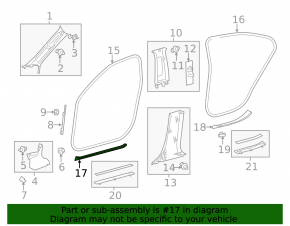 Lexus ES300h ES350 13-18 black front left inner door sill plate