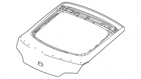 Acura Integra 23-25 silver tailgate with glass assembly