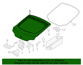 Acura Integra 23-25 silver tailgate with glass assembly