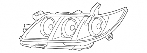 Front right headlight Toyota Camry v40 07-09 USA built