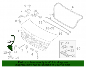 Kia Optima 16- Trunk Lid Lock