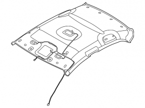 Headlining Hyundai Elantra AD 17-20 without sunroof black