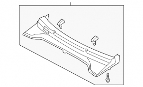 Windscreen wiper grille plastic Hyundai Kona 18-21