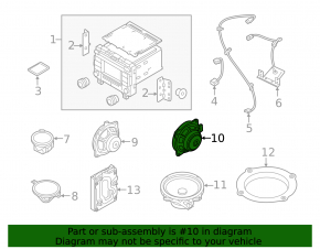 Rear left speaker Hyundai Sonata 15-17 pressed
