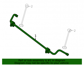 Rear stabilizer Mercedes C-class W205 15-21