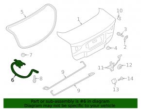 Trunk lid hinge left Ford Fusion mk5 13-20