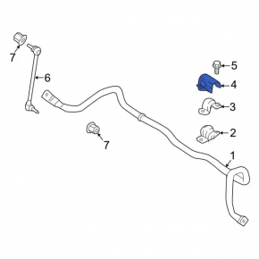 Front stabilizer mounting bracket left Ford Ecosport 18-22 2.0