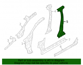Body pillar central left Ford Ecosport 18-22