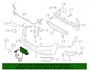 Front License Plate Area Lincoln MKZ 17-20
