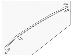 Right roof lining for Mazda CX-5 17-20 models under roof rails