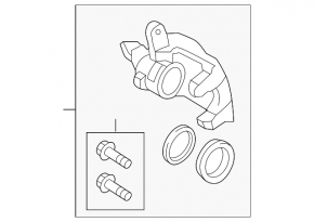 Rear left caliper for Land Rover Range Rover 13-21