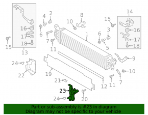 Radiator deflector left lower Mazda 6 18-21 2.5T
